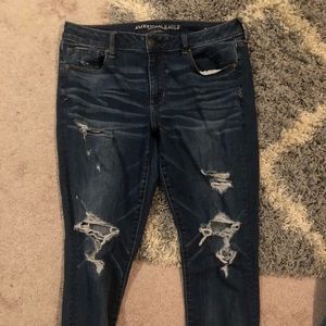 AEO High Waisted Ripped Jeans